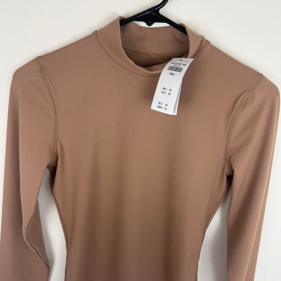 NWT Abercrombie & Fitch Womens Soft A&F Collection Seamless Tan Bodysuit Small - Picture 3 of 9